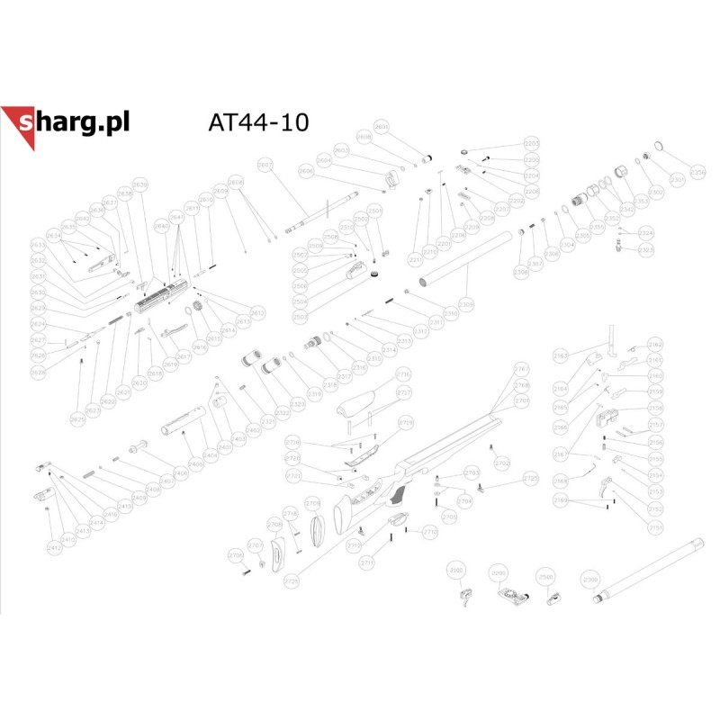 Zbijak z systemem Quattro Trigger do wiatrówki AT44 (2406QT)