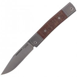 Nóż LionSteel bestMAN Natural Canvas Micarta, Clip Blade (BM1 CVN)