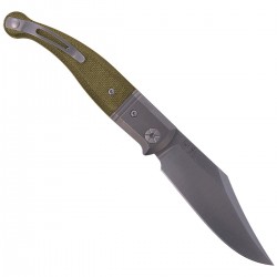 Nóż LionSteel Gitano Green Canvas / Satin Blade (GT01 CVG)