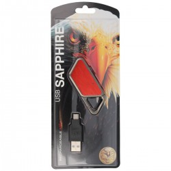 Latarka ASP Sapphire USB LED Aluminium Red - 53653