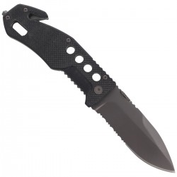 Nóż ratowniczy BlackFox G10 Black Rescue Folder (BF-115)