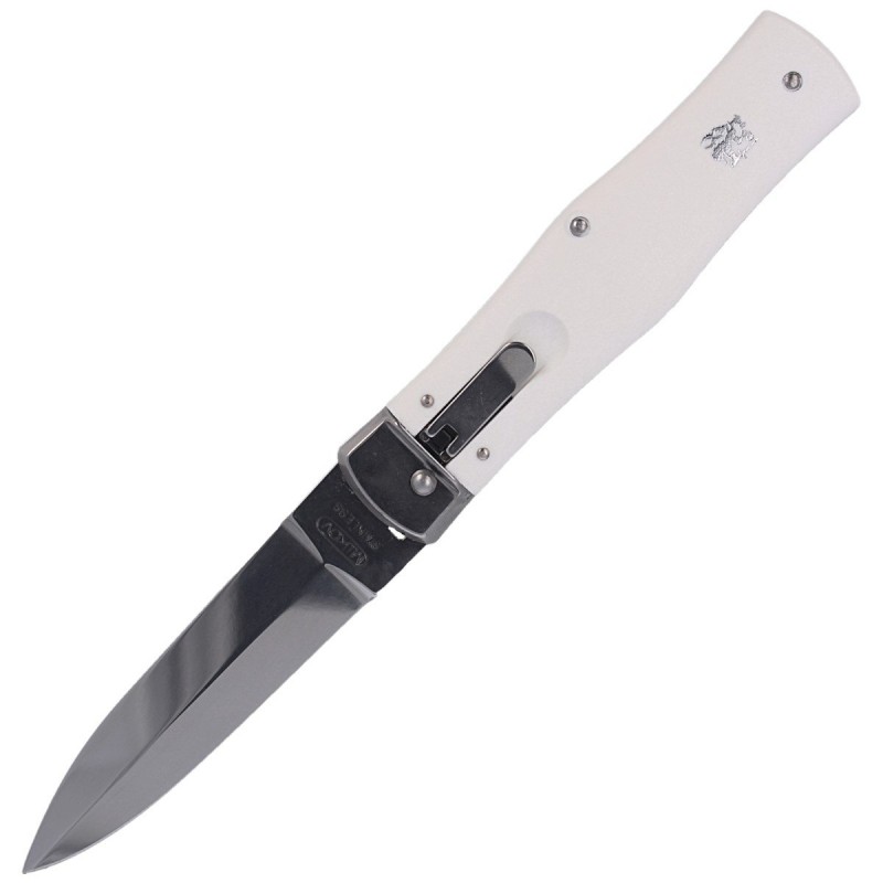 Nóż sprężynowy Mikov Predator ABS White, Klips (241-NH-1/N White)