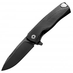 Nóż LionSteel ROK Aluminium Black, Black Blade (ROK A BB)