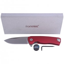 Nóż LionSteel ROK Aluminium Red / Satin Blade (ROK A RS)