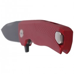 Nóż LionSteel ROK Aluminium Red, Black Blade (ROK A RB)