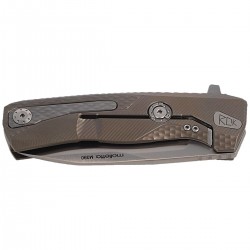 Nóż LionSteel ROK Titanium Bronze, Satin Blade (ROK B)