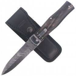 Nóż sprężynowy Mikov Predator Damascus Buffalo Horn (241-DR-1/KP)