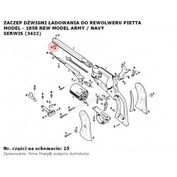 Zaczep dźwigni ładowania Pietta 1858 Remington New Model Army (881)