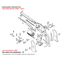 Sworzeń pobojczyka Pietta 1858 Remington New Model Army (880)