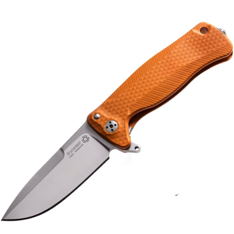 Nóż LionSteel SR22A Aluminum Orange, Satin Blade (SR22A OS)