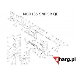 Dźwignia naciągu 293mm bez wcięcia do Hatsan MOD 125,135 (516 SAS T2)