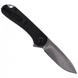 Nóż CIVIVI Elementum Flipper Twill Carbon Fiber / Black G10, Damascus (C907DS)