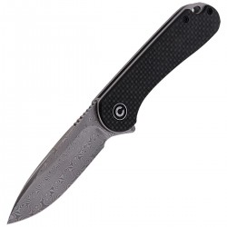 Nóż CIVIVI Elementum Flipper Twill Carbon Fiber / Black G10, Damascus (C907DS)