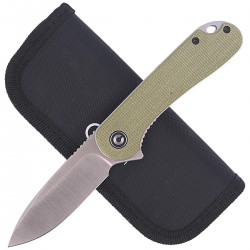 Nóż CIVIVI Elementum Flipper Olive Micarta, Satin Finish (C907S)