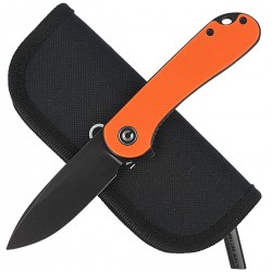 Nóż CIVIVI Elementum Flipper Orange G10, Black Stonewashed (C907Y)