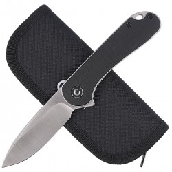 Nóż CIVIVI Elementum Flipper Black G10, Satin Finish (C907A)