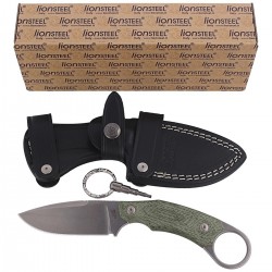 Nóż LionSteel H2 Karambit Canvas Green, Stone Washed Blade (H2 CVG)