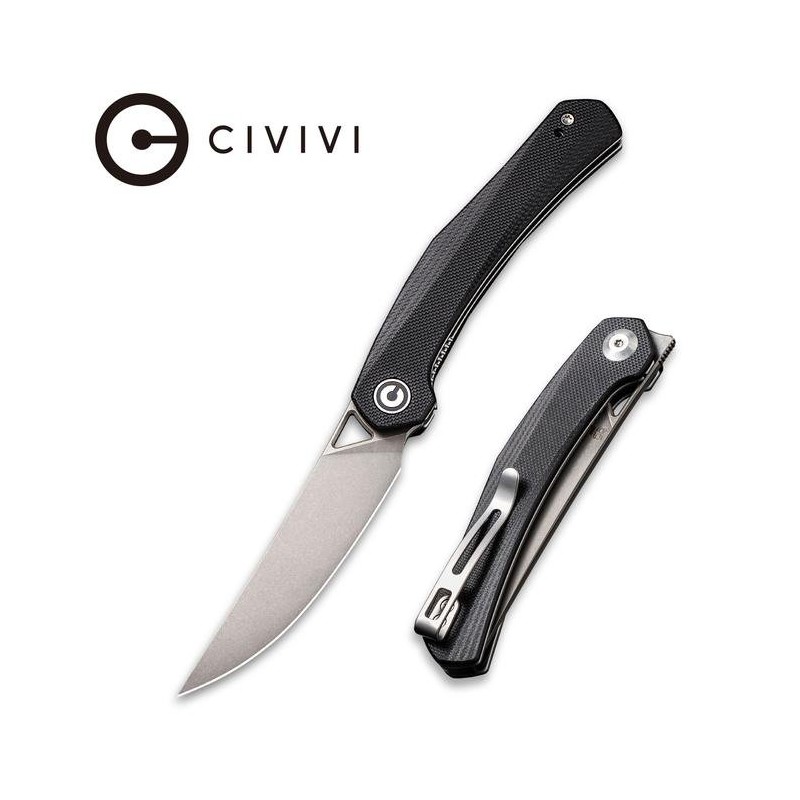 Nóż CIVIVI Lazar Black G10, Gray Stonewashed by Elijah Isham (C20013-1)