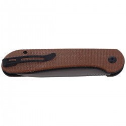 Nóż CIVIVI Button Lock Elementum Brown Micarta, Gray Stonewashed (C2103D)