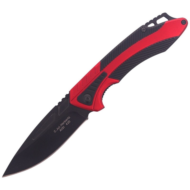 Nóż Herbertz Solingen Hit Aluminium Black-Red 90mm (576812)