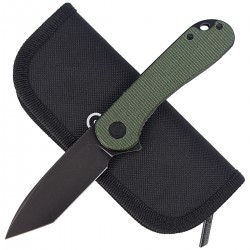 Nóż CIVIVI Elementum Flipper Green Micarta, Black Stonewashed (C907T-E)