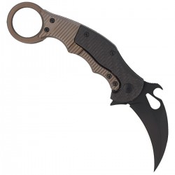 Nóż FOX Karambit Titanium Frame Lock / Carbon Fiber, Cerakote Black (FX-599TiC)