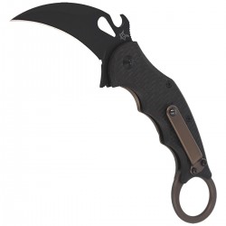 Nóż FOX Karambit Titanium Frame Lock / Carbon Fiber, Cerakote Black (FX-599TiC)