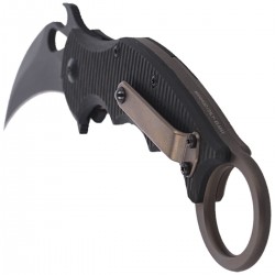 Nóż FOX Karambit Titanium Frame Lock / Carbon Fiber, Cerakote Black (FX-599TiC)