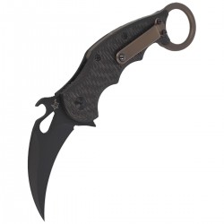 Nóż FOX Karambit Titanium Frame Lock / Carbon Fiber, Cerakote Black (FX-599TiC)