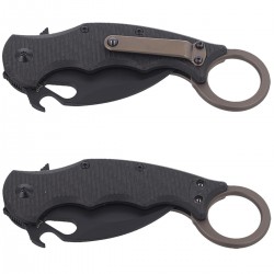 Nóż FOX Karambit Titanium Frame Lock / Carbon Fiber, Cerakote Black (FX-599TiC)