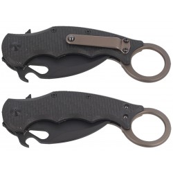 Nóż FOX Karambit Titanium Frame Lock / Carbon Fiber, Cerakote Black (FX-599TiC)