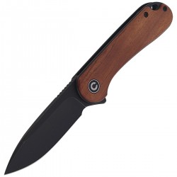 Nóż CIVIVI Elementum Flipper Cuibourtia Wood, Black Stonewashed (C907U)