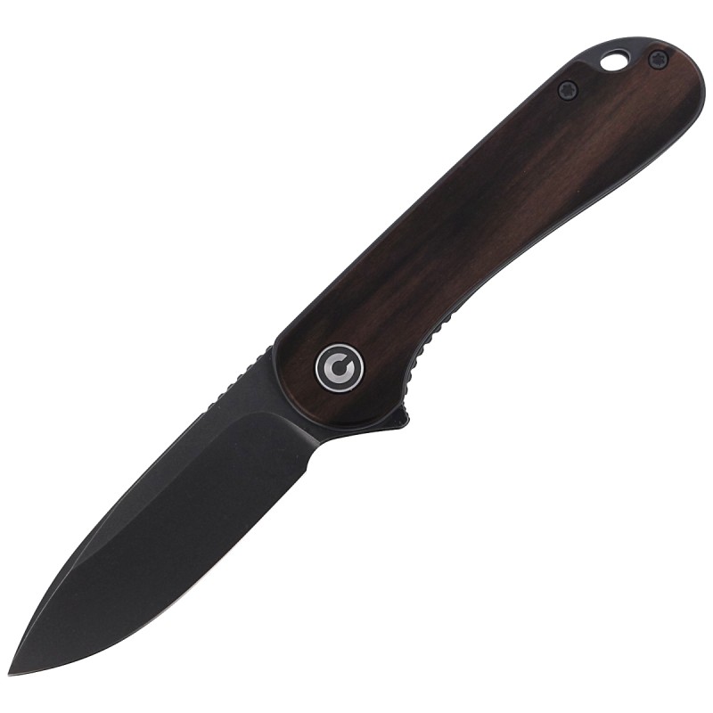 Nóż CIVIVI Elementum Flipper Ebony Wood, Black Stonewashed (C907W)