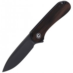 Nóż CIVIVI Elementum Flipper Ebony Wood, Black Stonewashed (C907W)