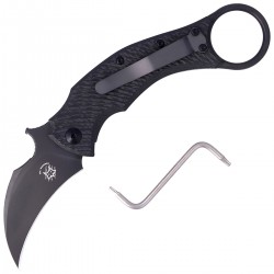 Nóż FOX Karambit Black Bird by Bastinelli Carbon Fiber / Gray Titanium, PVD Elmax (FX-591 TiCB)