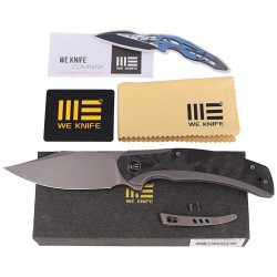 Nóż WE Knife Snick Gray Titanium / Marble Carbon Fiber, Gray Stonewashed (WE19022F-2)