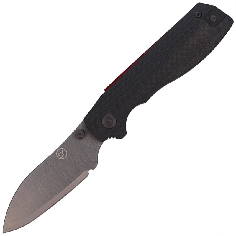 Nóż Sandrin Knives Torino V2 Carbon Fiber, Polyhedral Tungsten Carbide 71HRC