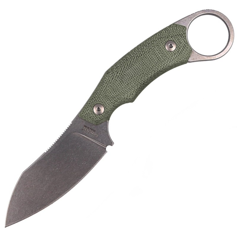 Nóż LionSteel H1 Karambit Canvas Green, Stone Washed Blade (H1 CVG)