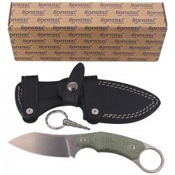 Nóż LionSteel H1 Karambit Canvas Green, Stone Washed Blade (H1 CVG)