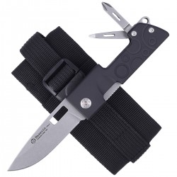 Nóż Maserin D-Dut with Multi-Tool Black Aluminium, Stonewashed (214/N)