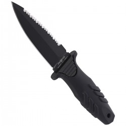 Nóż nurkowy Fox Tactical Elementum Dagger PP+TPE Black, Black Blade (FX-647 S)