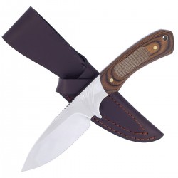 Nóż myśliwski Martinez Albainox Brown Micarta CNC, Mirror Finish (32272)