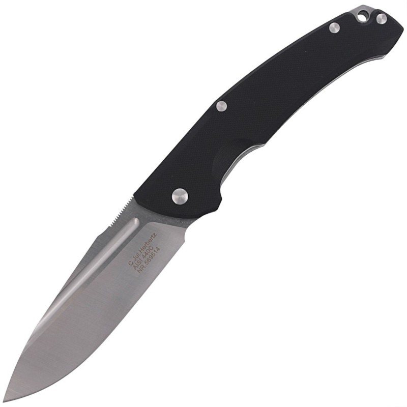 Nóż Herbertz Solingen Black G10, Satin Finish (569514)