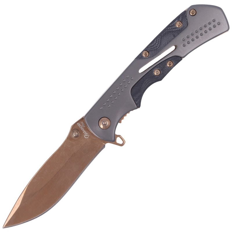 Nóż Martinez Albainox Grey/Black Steel/G10, Titanium Coated (18138)