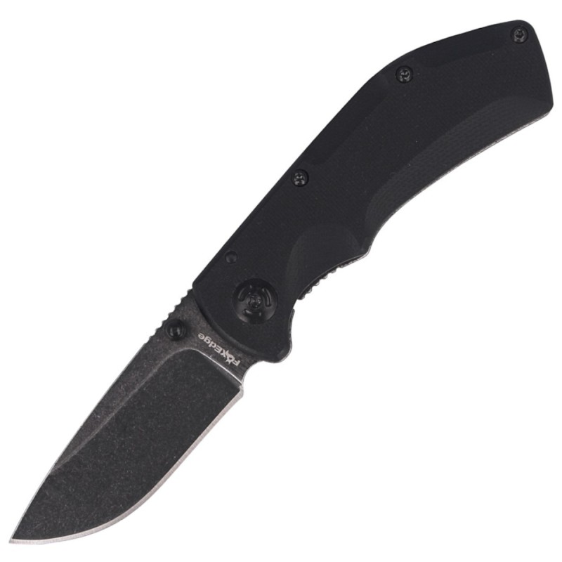 Nóż FoxEdge Pop Smoke G10 Black, Stone Washed PVD by Russ Kommer (FE-023)