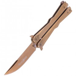 Nóż motylek Martinez Albainox Balisong, RainGold Finish (02165)