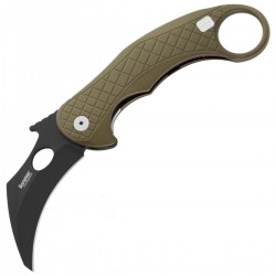 Nóż LionSteel L.E.One Karambit Green Aluminium, Chemical Black MagnaCut by Emerson Design (LE1 A GB)