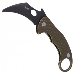 Nóż LionSteel L.E.One Karambit Green Aluminium, Chemical Black MagnaCut by Emerson Design (LE1 A GB)