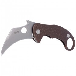 Nóż LionSteel L.E.One Karambit Brown Aluminium, Stone Washed MagnaCut by Emerson Design (LE1 A ES)