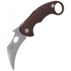 Nóż LionSteel L.E.One Karambit Brown Aluminium, Stone Washed MagnaCut by Emerson Design (LE1 A ES)